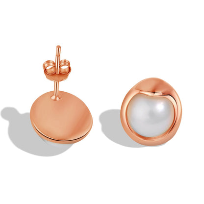 [Rose Jewels]Dainty Bread Pearl Earrings