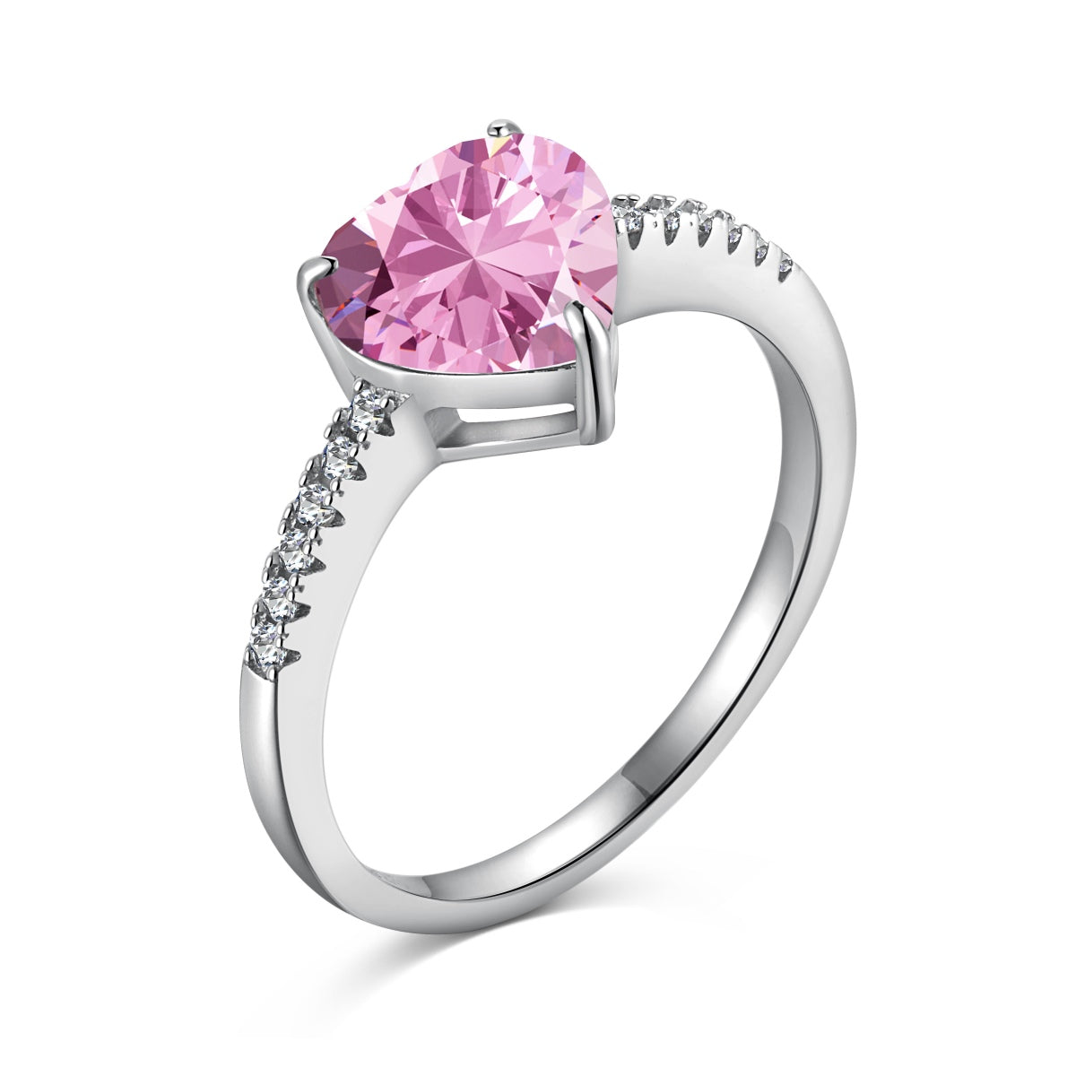 [Rose Jewels]2.0 Carat Dazzling Lustrous Heart Cut Lover Ring