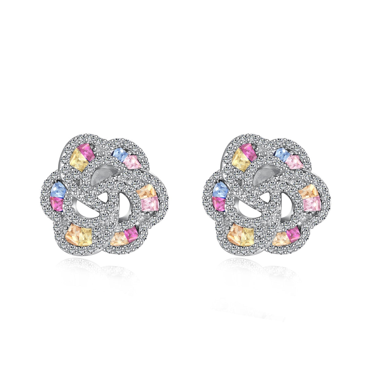 [Rose Jewels]Exquisite Flower Shape Daily Earrings