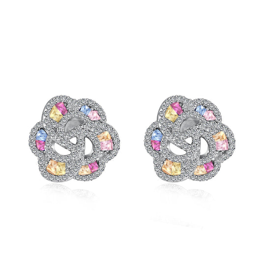 [Rose Jewels]Exquisite Flower Shape Daily Earrings