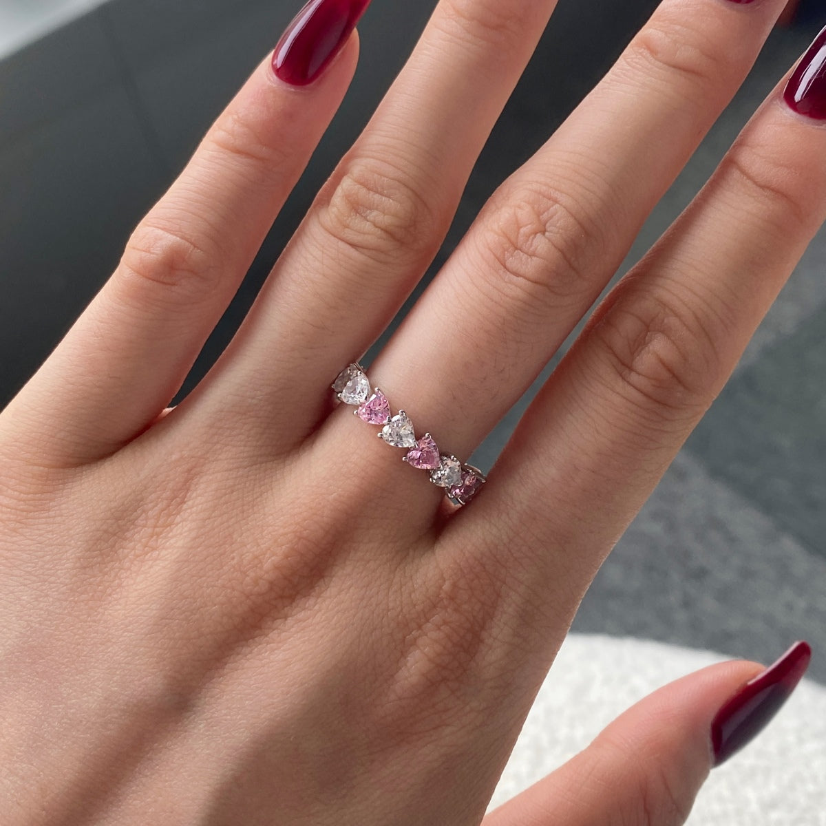 [Rose Jewels]0.25 Carat Radiant Romance Heart Cut Lover Ring