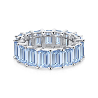 [Rose Jewels]0.75 Carat Elegant Emerald Cut Tennis Ring