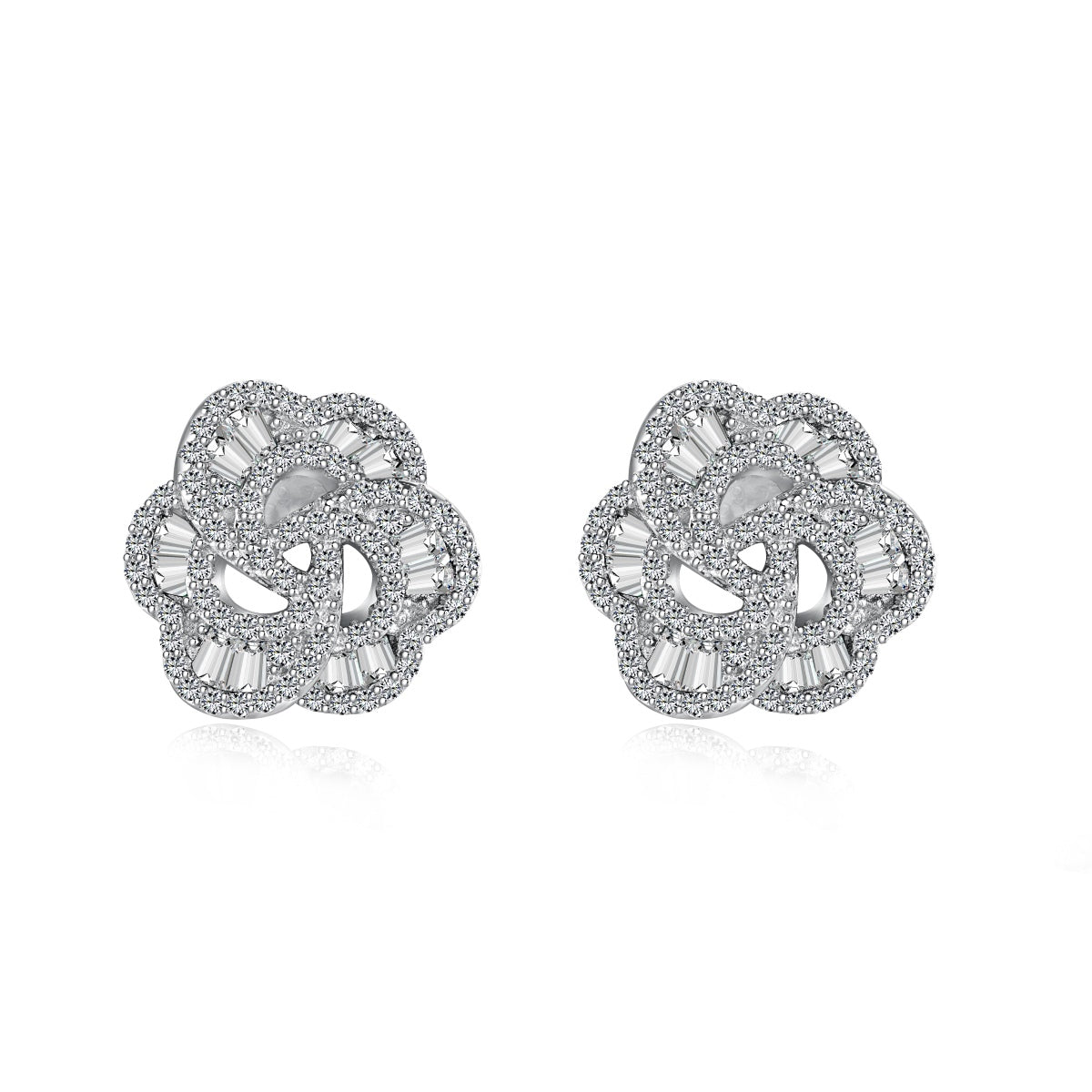 [Rose Jewels]Exquisite Flower Shape Daily Earrings