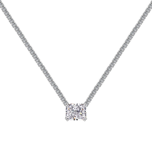 [Rose Jewels]4.0 Carat Elegant Radiant Cut Necklace