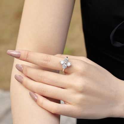 [Rose Jewels]Four-Leaf Clover Eight-Pointed Star Ring