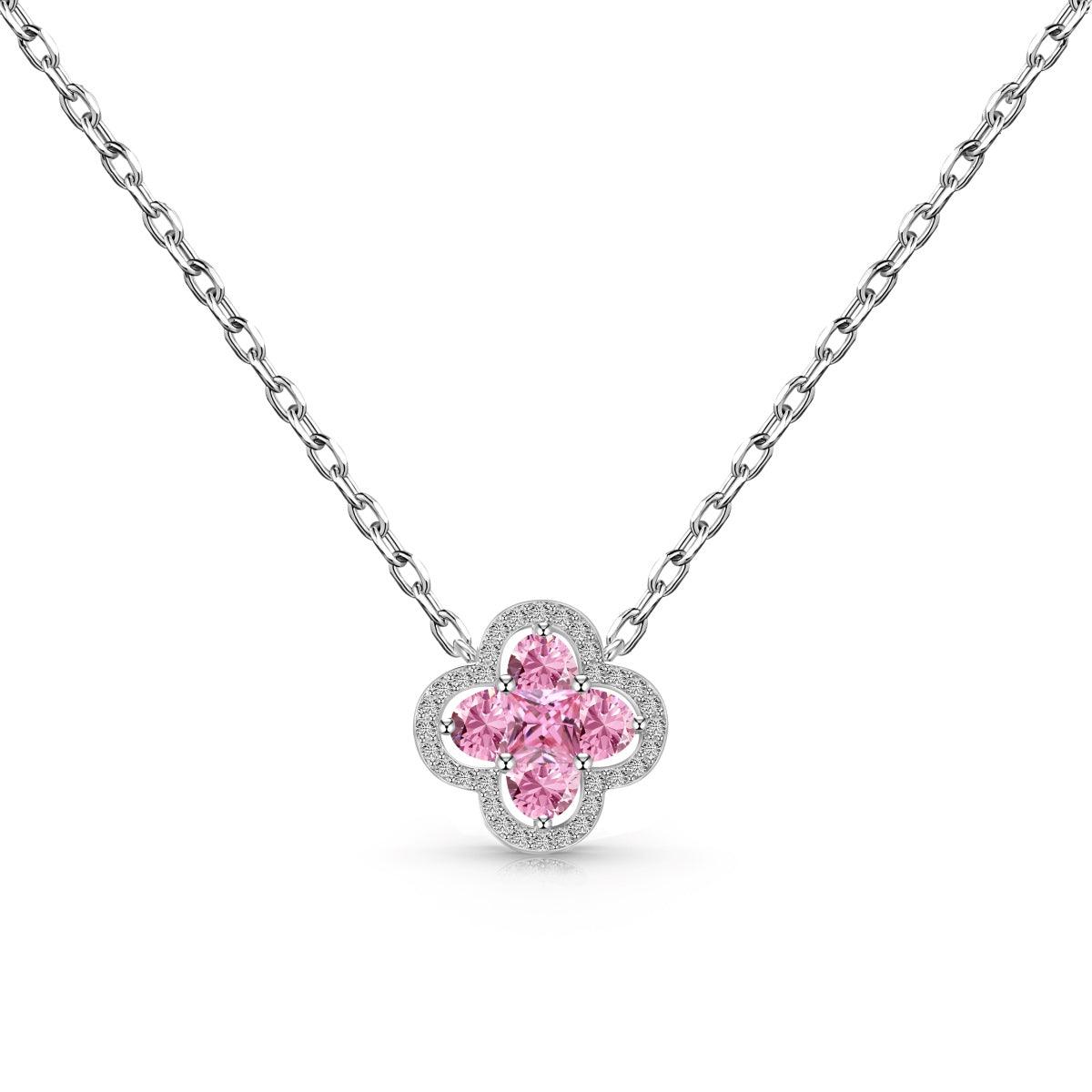 [Rose Jewels]Spliced Lucky Four-Leaf Clover Versatile Necklace