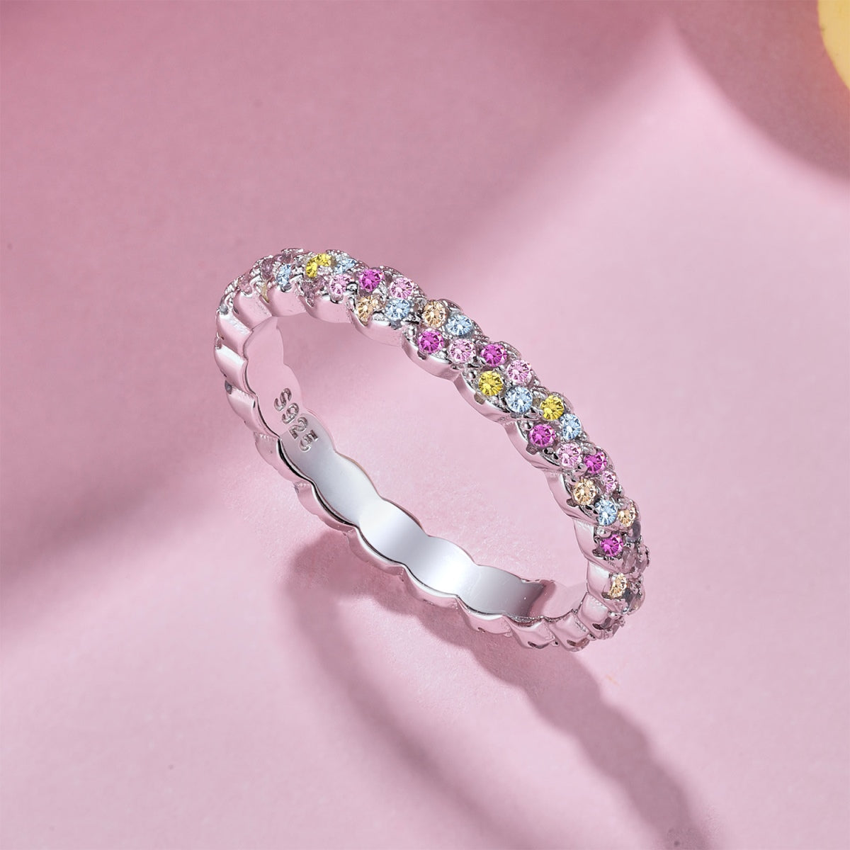 [Rose Jewels]Dainty Ebullient Round Cut Daily Ring