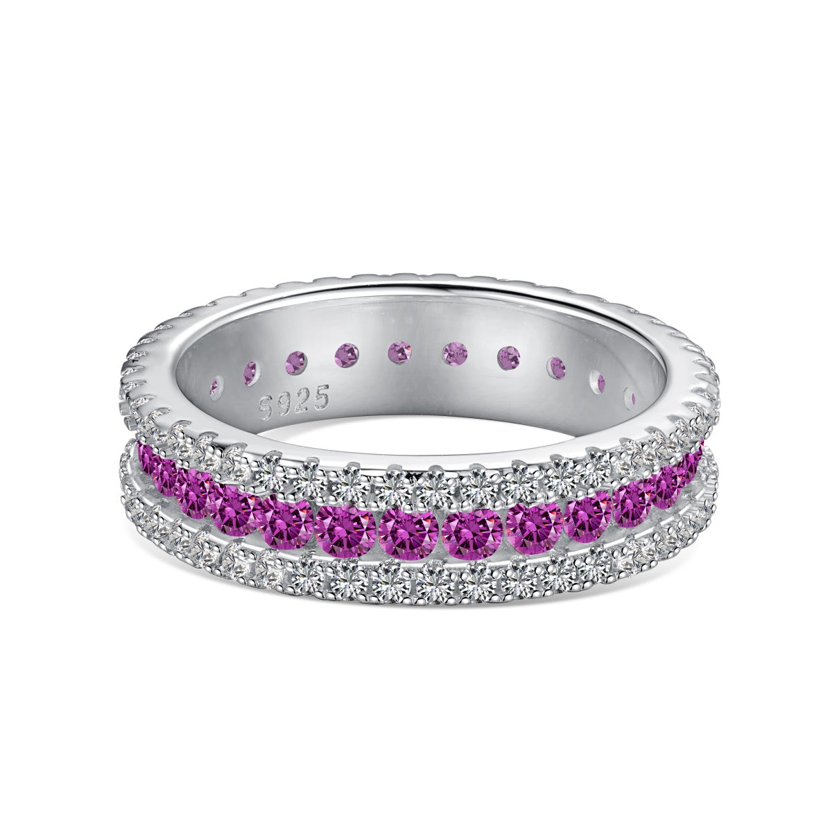 [Rose Jewels]Delicate Colorful Round Cut Daily Ring