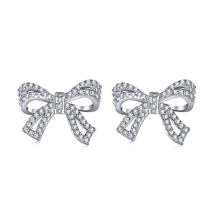 [Rose Jewels]Dainty Bow Shape Earrings