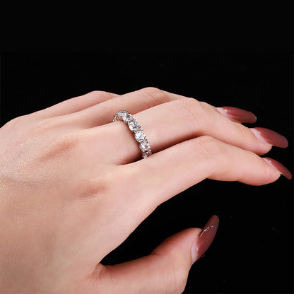 [Rose Jewels]Eternity Round Cut Tennis Ring