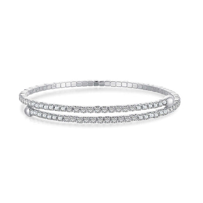 [Rose Jewels]Row of Diamonds Round Fashion Bracelet