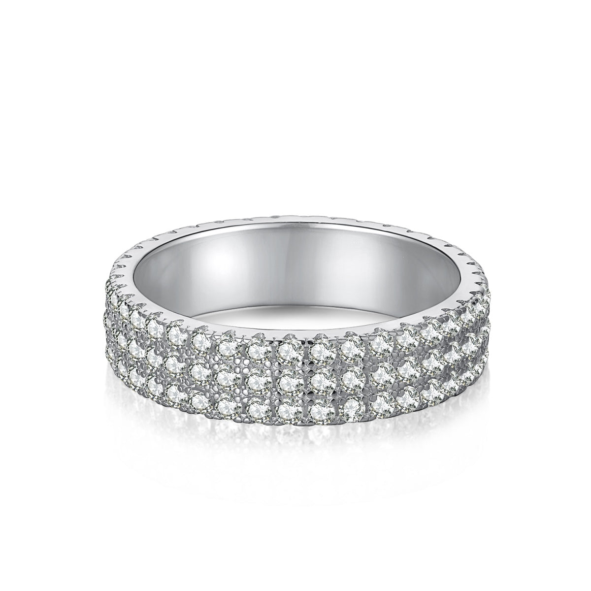 [Rose Jewels]Dainty Round Cut Tennis Ring